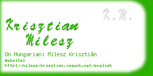krisztian milesz business card